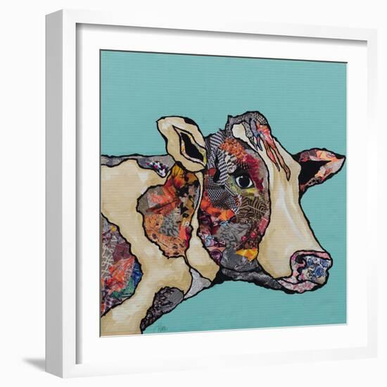 Farm Collage on Teal II-Gina Ritter-Framed Art Print