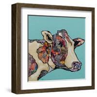 Farm Collage on Teal II-Gina Ritter-Framed Art Print