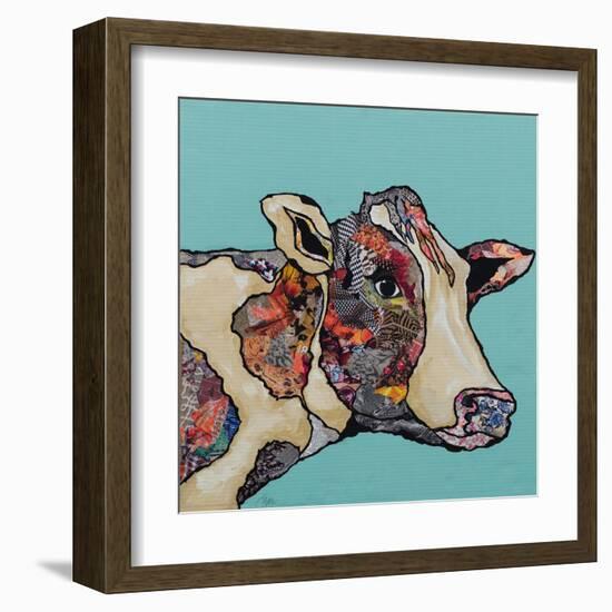 Farm Collage on Teal II-Gina Ritter-Framed Art Print