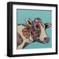 Farm Collage on Teal II-Gina Ritter-Framed Art Print