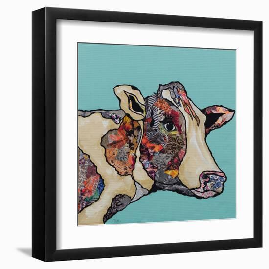 Farm Collage on Teal II-Gina Ritter-Framed Art Print