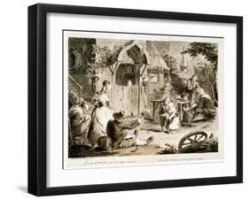 Farm Courtyard (A Country Musicia), 18th Century-Pietro Antonio Novelli-Framed Giclee Print