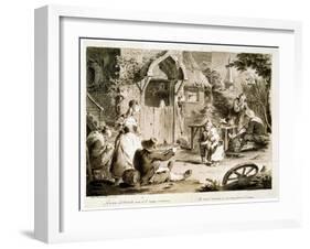 Farm Courtyard (A Country Musicia), 18th Century-Pietro Antonio Novelli-Framed Giclee Print