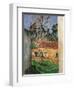 Farm Courtyard in Auvers-Paul Cézanne-Framed Giclee Print