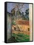 Farm Courtyard in Auvers-Paul Cézanne-Framed Stretched Canvas