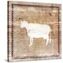 Farm Cow Silhouette-Elizabeth Medley-Stretched Canvas