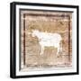 Farm Cow Silhouette-Elizabeth Medley-Framed Art Print