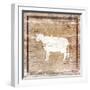 Farm Cow Silhouette-Elizabeth Medley-Framed Art Print