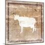 Farm Cow Silhouette-Elizabeth Medley-Mounted Art Print