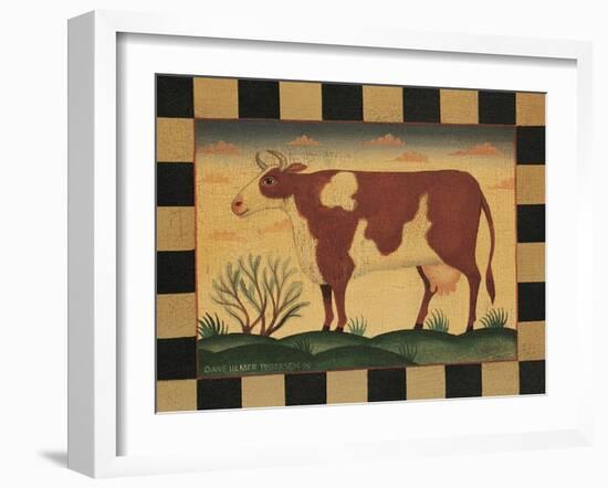 Farm Cow-Diane Pedersen-Framed Art Print