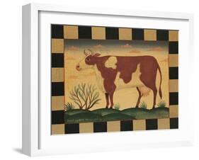 Farm Cow-Diane Pedersen-Framed Art Print