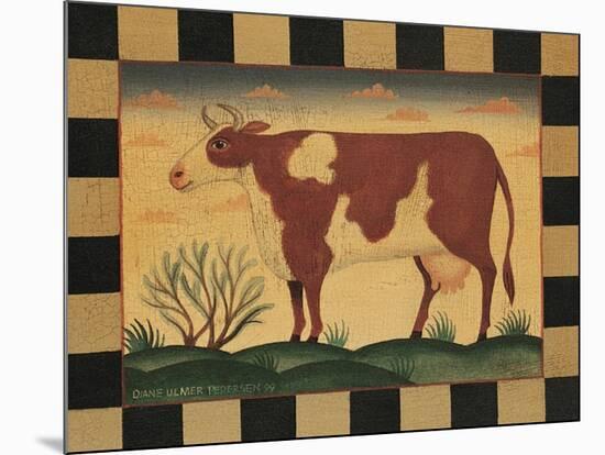 Farm Cow-Diane Pedersen-Mounted Art Print