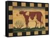 Farm Cow-Diane Pedersen-Framed Stretched Canvas