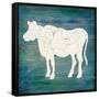 Farm Cow-LightBoxJournal-Framed Stretched Canvas