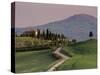 Farm, Cypress Trees, Near San Quirico, Val D'Orcia, Tuscany, Italy-Patrick Dieudonne-Stretched Canvas