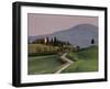 Farm, Cypress Trees, Near San Quirico, Val D'Orcia, Tuscany, Italy-Patrick Dieudonne-Framed Photographic Print