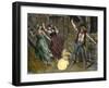 Farm Family Frightened by Ball Lightning-null-Framed Giclee Print