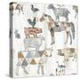 Farm Family Pattern IV-Courtney Prahl-Stretched Canvas