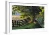 Farm Fence at Sunrise, Oldham County, Kentucky-Adam Jones-Framed Photographic Print