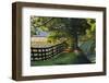 Farm Fence at Sunrise, Oldham County, Kentucky-Adam Jones-Framed Photographic Print