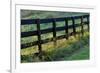 Farm fence at sunrise, Oldham County, Kentucky-Adam Jones-Framed Premium Photographic Print