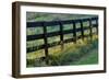 Farm fence at sunrise, Oldham County, Kentucky-Adam Jones-Framed Photographic Print