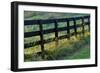 Farm fence at sunrise, Oldham County, Kentucky-Adam Jones-Framed Photographic Print