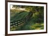 Farm fence at sunrise, Oldham County, Kentucky-Adam Jones-Framed Photographic Print