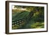 Farm fence at sunrise, Oldham County, Kentucky-Adam Jones-Framed Photographic Print