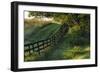 Farm fence at sunrise, Oldham County, Kentucky-Adam Jones-Framed Photographic Print