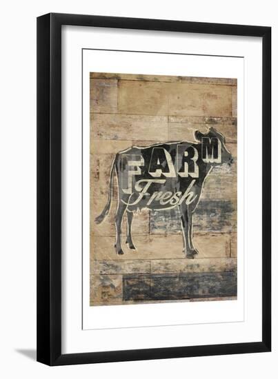 Farm Fresh Cow-OnRei-Framed Art Print