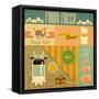 Farm Fresh Organic Products-elfivetrov-Framed Stretched Canvas