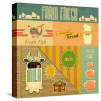 Farm Fresh Organic Products-elfivetrov-Stretched Canvas