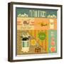 Farm Fresh Organic Products-elfivetrov-Framed Art Print