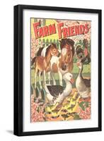 Farm Friends, Geese, Horses-null-Framed Art Print