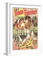 Farm Friends, Geese, Horses-null-Framed Art Print