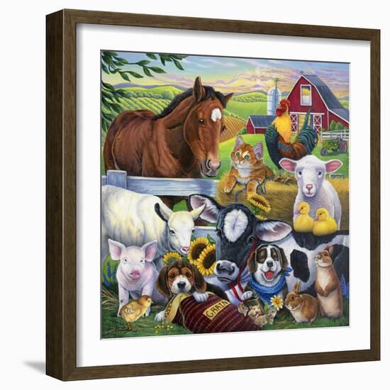 Farm Friends-Jenny Newland-Framed Giclee Print