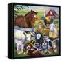 Farm Friends-Jenny Newland-Framed Stretched Canvas