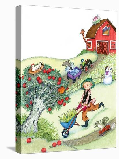 Farm Funnies - Humpty Dumpty-Marsha Winborn-Stretched Canvas