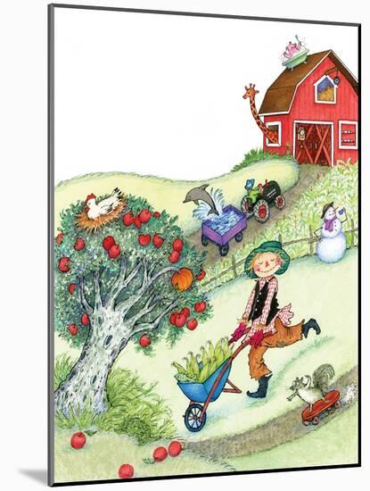Farm Funnies - Humpty Dumpty-Marsha Winborn-Mounted Giclee Print