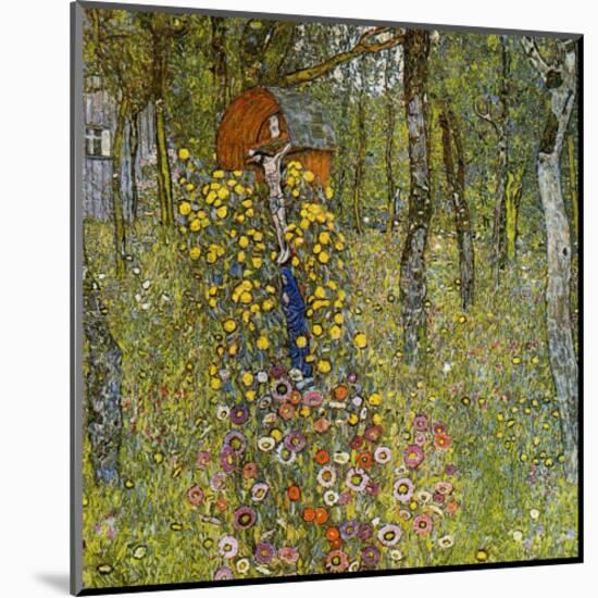 Farm Garden with Crucifix-Gustav Klimt-Mounted Giclee Print