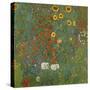 Farm Garden with Sunflowers, 1905-06-Gustav Klimt-Stretched Canvas