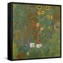 Farm Garden with Sunflowers, 1905-06-Gustav Klimt-Framed Stretched Canvas