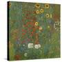 Farm Garden with Sunflowers, 1905-06-Gustav Klimt-Stretched Canvas