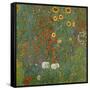 Farm Garden with Sunflowers, 1905-06-Gustav Klimt-Framed Stretched Canvas