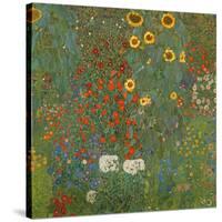 Farm Garden with Sunflowers, 1905-06-Gustav Klimt-Stretched Canvas