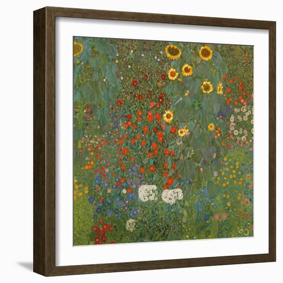 Farm Garden with Sunflowers, 1905-06-Gustav Klimt-Framed Giclee Print