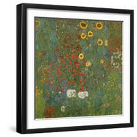 Farm Garden with Sunflowers, 1905-06-Gustav Klimt-Framed Giclee Print