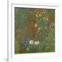 Farm Garden with Sunflowers, 1905-06-Gustav Klimt-Framed Giclee Print