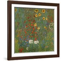 Farm Garden with Sunflowers, 1905-06-Gustav Klimt-Framed Giclee Print